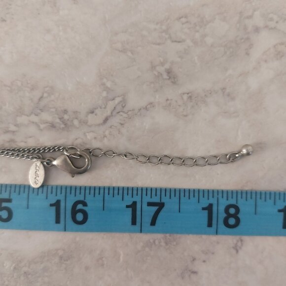 Necklace Fish Pendant Long Silver Tone Rhinestones American Eagle Outfitters - Picture 8 of 14